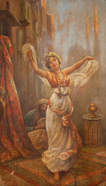 Danseuse orientale

Huile sur panneau (fendu,...