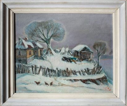 Ecole roumaine

Maison enneigée

Huile sur...