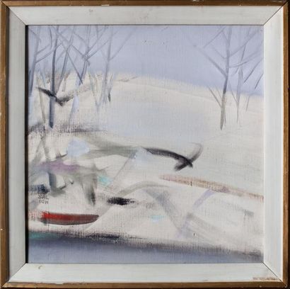Ecole roumaine

Paysage de neige abstrait

Huile...