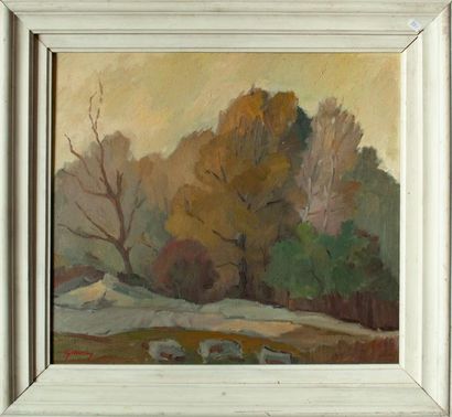 Ecole roumaine

Paysage arboré

Huile sur...