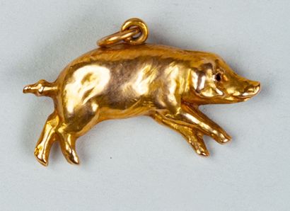 BRELOQUE ancienne en or jaune 18k (750/°°)...