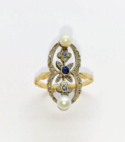 BAGUE vous et moi en or jaune 18K (750/°°)...