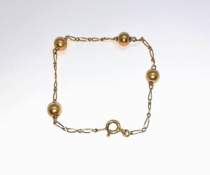 BRACELET en or jaune18K (750/°°), maille...