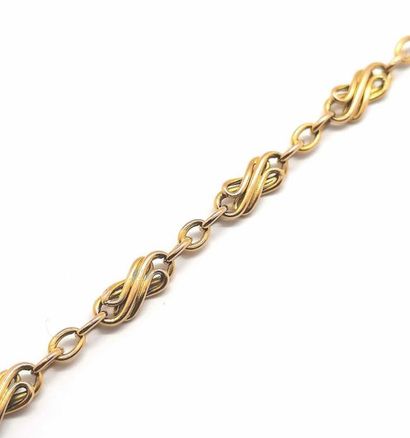 BRACELET en or jaune18K (750/°°), maille...