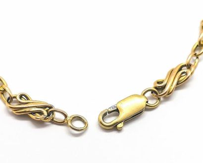 BRACELET en or jaune18K (750/°°), maille...