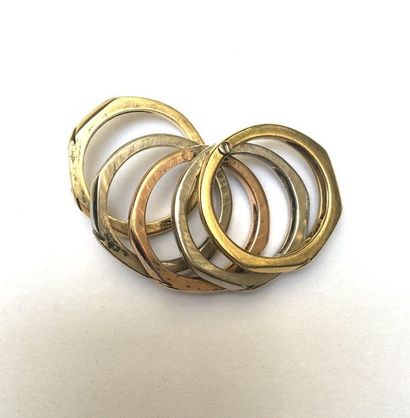ALLIANCE en or gris, jaune et rose 18k (750/°°)...
