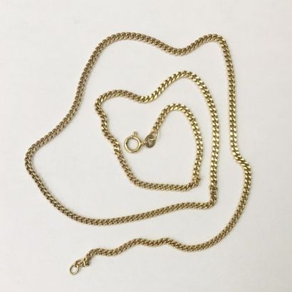 CHAINE en or jaune 18k (750/°°) maille forçat....