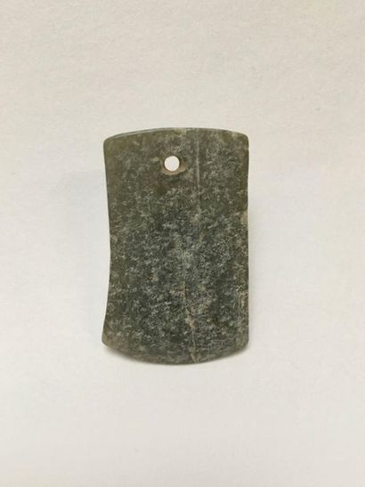 Lucky axe pendant in copper color jade (green)...