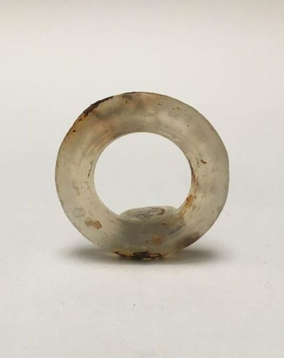 Jade or rock crystal ring. It made the junction...