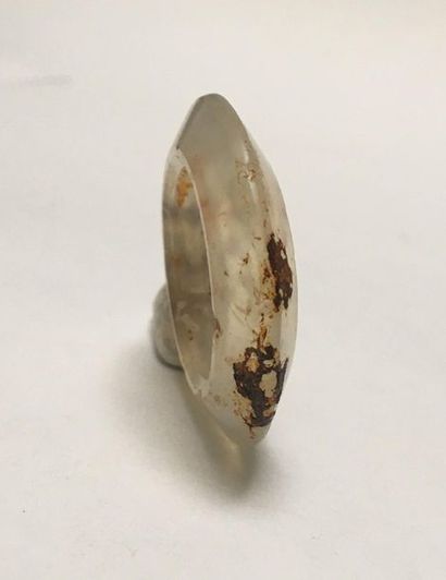 Jade or rock crystal ring. It made the junction...