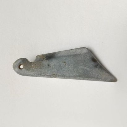 Jade saber blade in calcified copper color...