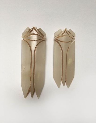 Two cicadas in nephrite jade 