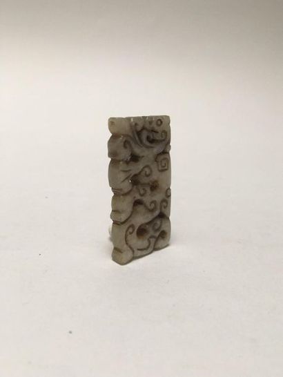 Jade plate used as a bonnet ornament. Light...
