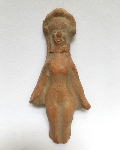 Pink terracotta platedole.

Eastern Roman...