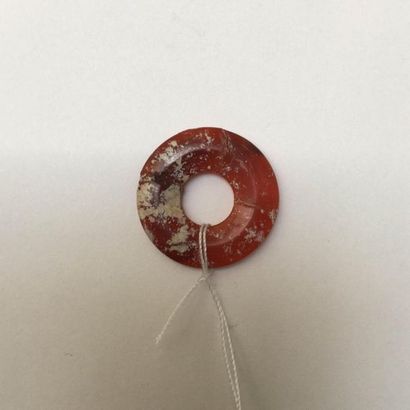 Pair of earrings composed of orange agate...