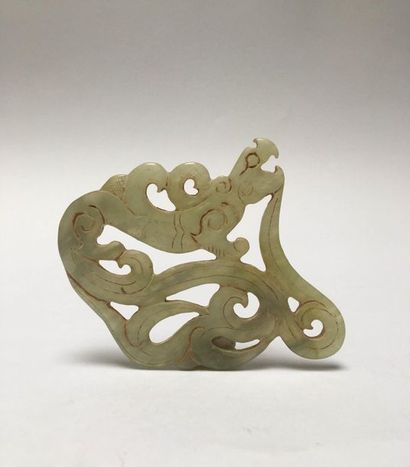 Winding dragon made of light jade. It is...