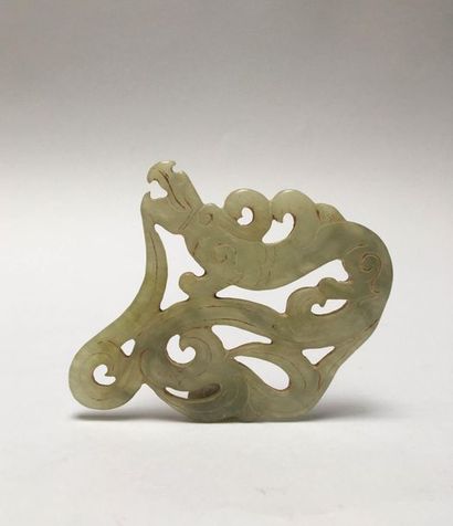 Winding dragon made of light jade. It is...