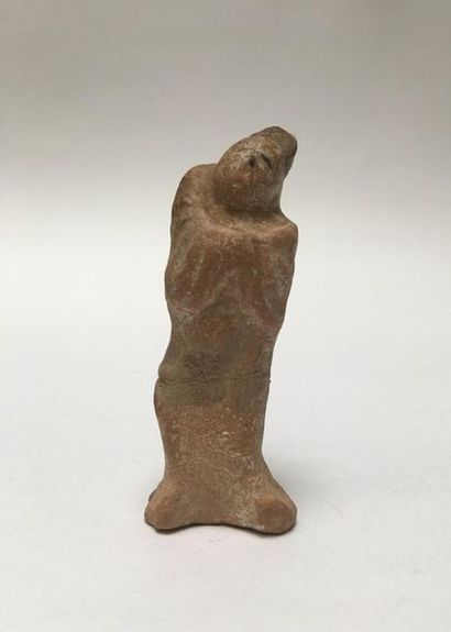 Little Fat Lady in orange terracotta. Her...