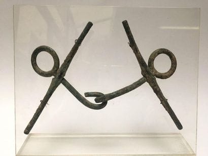 Articulated jaws with arched psalia with...