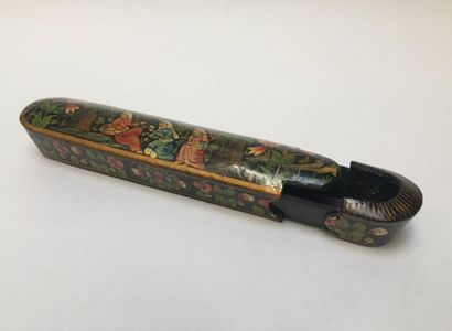Pencil box made of painted and lacquered...