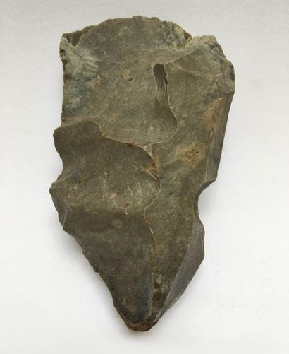 Acheulean punch in grey flint.

L:12cm