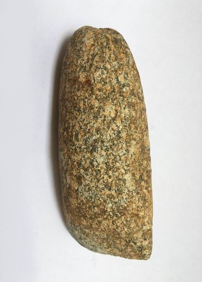 Polished grey granite axe from Niger. (polished...