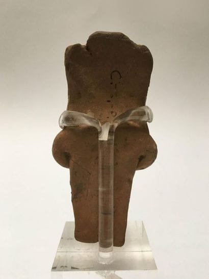 Female standing terracotta figurine enhanced...