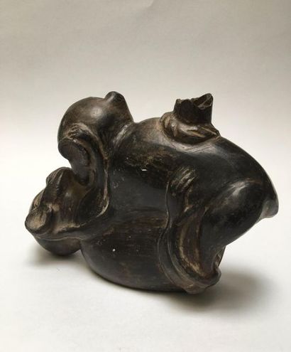 Rare whistle vase with erotic theme representing...