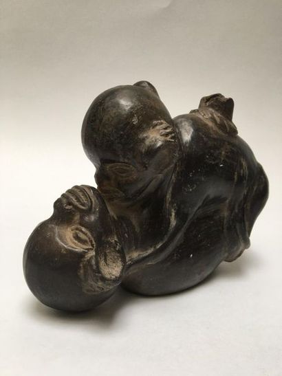 Rare whistle vase with erotic theme representing...