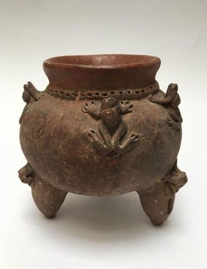 Brown terracotta bell vase. It bears on the...