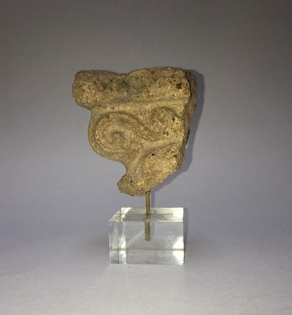 Piece of wall decoration (pilaster) in micaceous...