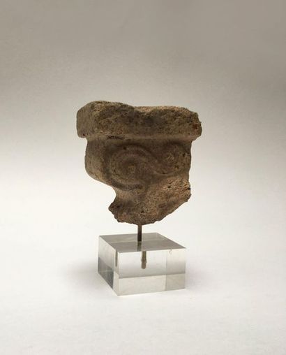 Piece of wall decoration (pilaster) in micaceous...