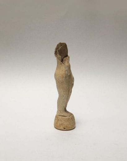 Fragment of a Venus in white Allier terracotta....