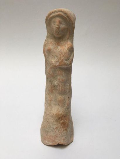 Mother and child. Pink terracotta with traces...