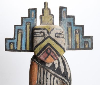 Decorative doll in polychrome wood.

Kachina,...