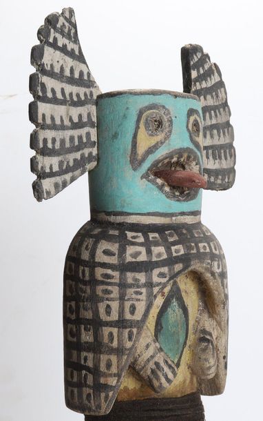 Decorative doll in polychrome wood.

Kachina,...