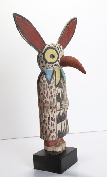 Decorative doll in polychrome wood.

Kachina,...