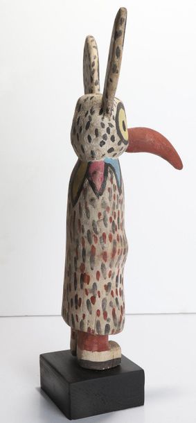 Decorative doll in polychrome wood.

Kachina,...