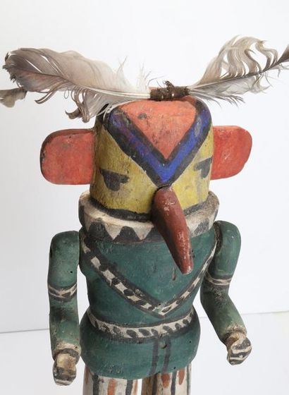 Decorative doll in polychrome wood.

Kachina,...