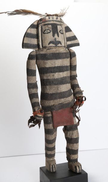 Decorative doll made of polychrome wood and...
