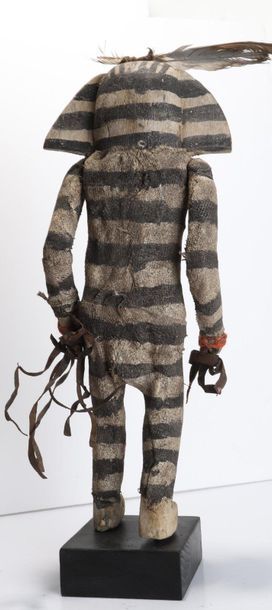 Decorative doll made of polychrome wood and...