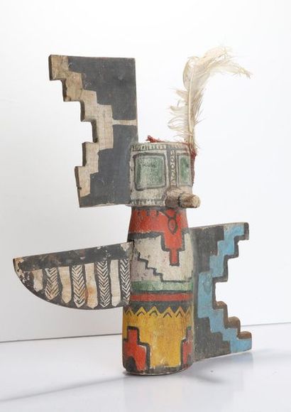 Decorative doll in polychrome wood.

Kachina,...