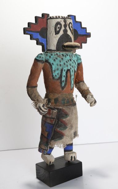 Decorative doll made of polychrome wood and...
