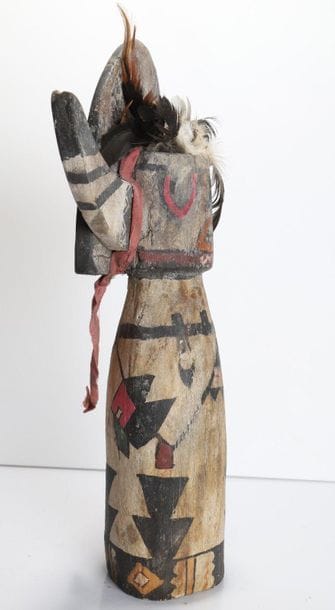 Decorative doll made of polychrome wood and...