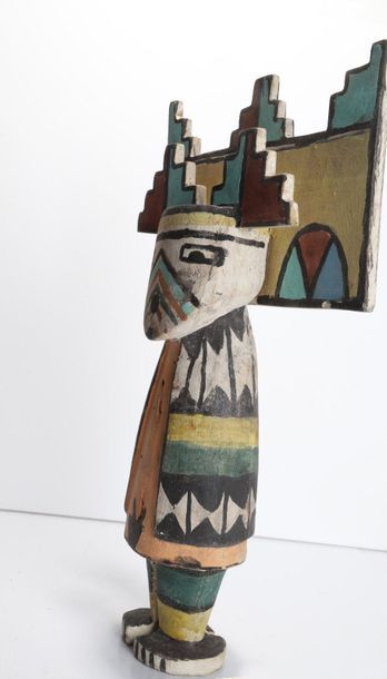 Decorative doll in polychrome wood.

Kachina,...