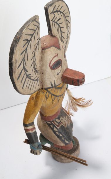 Decorative doll in polychrome wood.

Kachina,...