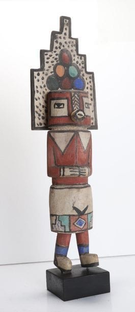 Decorative doll in polychrome wood.

Kachina,...