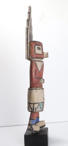 Decorative doll in polychrome wood.

Kachina,...
