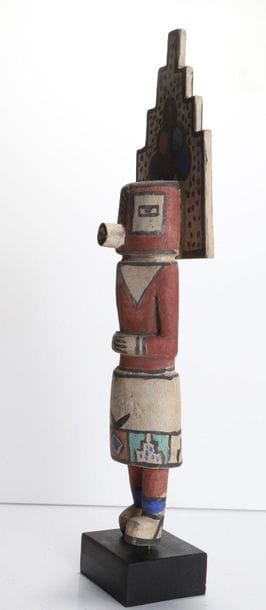 Decorative doll in polychrome wood.

Kachina,...