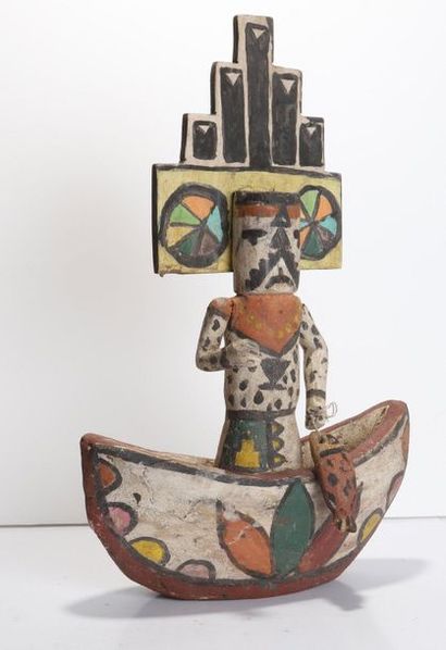 Decorative doll in polychrome wood.

Kachina,...